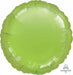 18-Inch Round Lime Green Foil Balloon