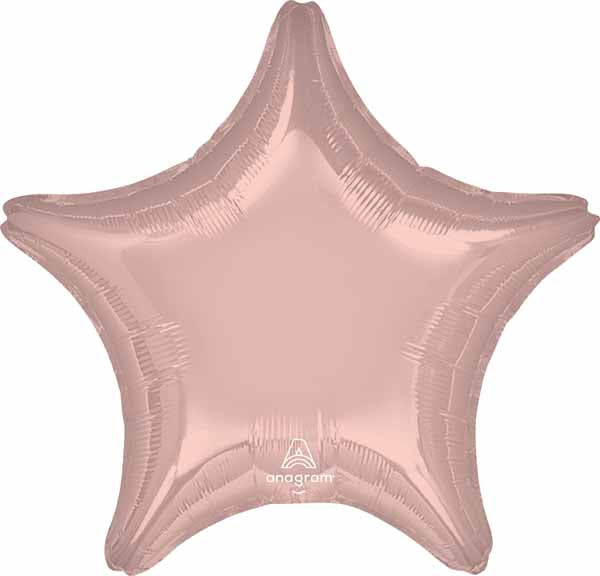 19 Inch Metallic Pearl Pastel Pink Star Foil Balloon