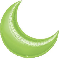 Lime Green Crescent Mini Shape Foil Balloon, 10 Inch