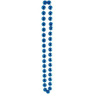 Blue Jumbo Party Bead Necklace, 40 Inches