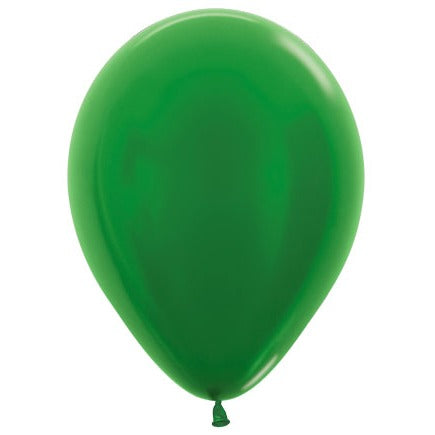 Sempertex 5 Inch Metallic Green Latex Balloons, 50 Pack