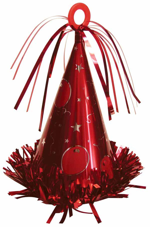 Red Party Hat Balloon Weight, 170 g