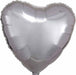 17-Inch Metallic Silver Heart Foil Balloon