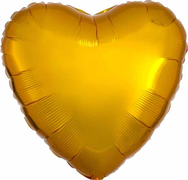 18-Inch Metallic Gold Heart Foil Balloon