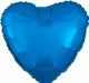 18-Inch Metallic Blue Heart Foil Balloon