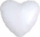 18 Inch Metallic White Heart Foil Balloon