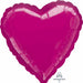 18 Inch Metallic Fuchsia Heart Foil Balloon