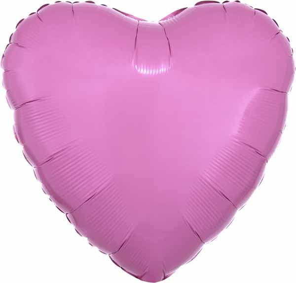 18-Inch Metallic Pink Heart Foil Balloon