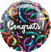 Congrats Streamers 18-Inch Foil Balloon