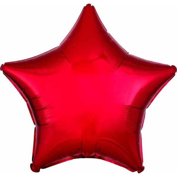 19-Inch Metallic Red Star Foil Balloon
