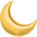 Gold Crescent Moon 17-Inch Air-Fill Foil Balloon