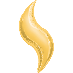 28-Inch Gold Curve Foil Balloon