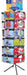 60-Peg Black 5-Panel Balloon Floor Spinner Rack