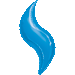 36-Inch Blue Curve Foil Balloon