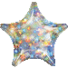 19-Inch Holographic Firework Stars Foil Balloon