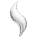 28-Inch Silver Curve Foil Balloon