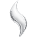 Silver Curve 42-Inch Supershape Foil Balloon