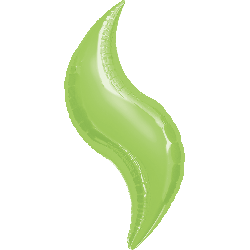 28-Inch Lime Green Curve Foil Balloon