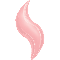 Satin Pastel Pink 36 Inch Curve Foil Balloon