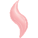 Satin Pastel Pink 36 Inch Curve Foil Balloon