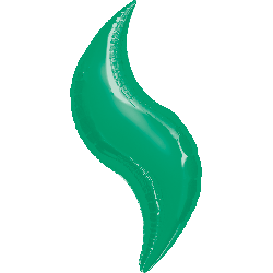 28 Inch Green Curve Foil Balloon