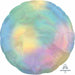 Iridescent Pastel Rainbow Round Foil Balloon, 18 Inch