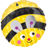 Cute Bumble Bee 18-Inch Round Foil Balloon