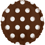 Brown Polka Dot 18-Inch Round Foil Balloon