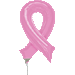14-Inch Pink Ribbon Air-Fill Foil Balloon