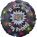 All About Me Birthday 18-Inch Holographic Round Foil Balloon
