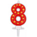 Stars Number 8 Birthday Candle