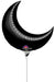 17-Inch Black Crescent Moon Foil Balloon