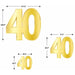 Gold Foil 40th Number Cutouts, 6 Pack