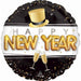 Pop Clink Cheers New Year's 18-Inch Round Foil Balloon