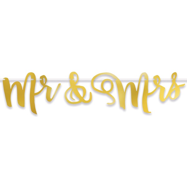Mr & Mrs Foil Streamer