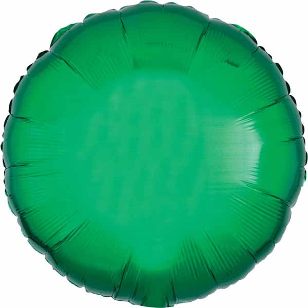 Anagram 18-Inch Metallic Green Round Foil Balloon