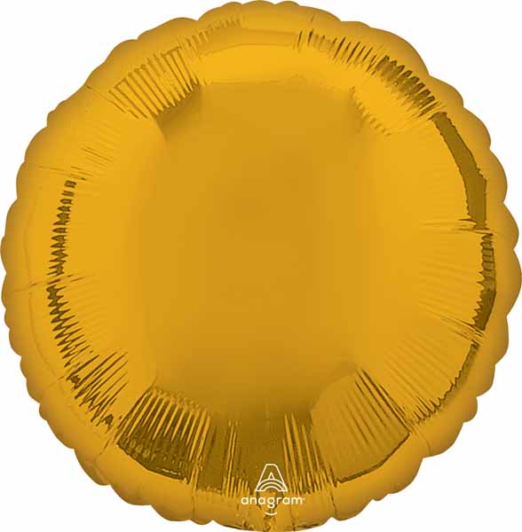 18-Inch Metallic Gold Round Foil Balloon