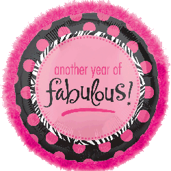 Another Year of Fabulous 32-Inch Jumbo Foil Birthday Balloon