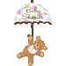 49-Inch Baby Shower Teddy Bear & Umbrella Foil Balloon