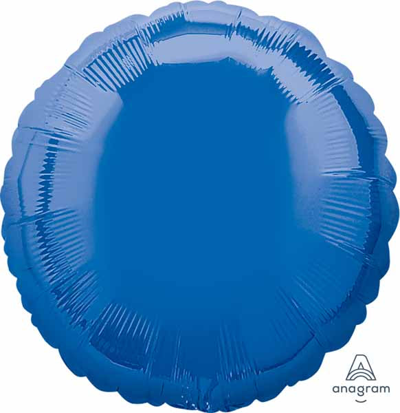 Anagram 18 Inch Dark Blue Round Foil Balloon