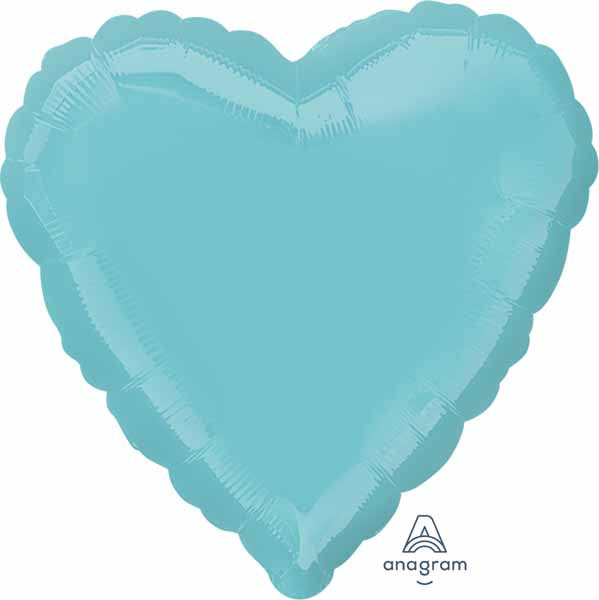 18-Inch Robin's Egg Blue Heart Foil Balloon