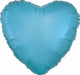 Caribbean Blue 18-Inch Heart Foil Balloon
