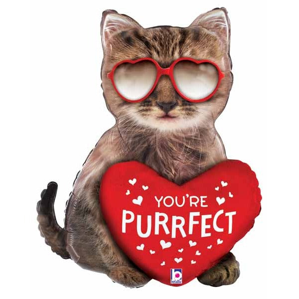 Purrfect Cat 26-Inch Foil Balloon
