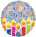 Shimmer Birthday Candles Jumbo Holographic Foil Balloon, 32 in