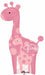 42-Inch It's a Girl Safari Giraffe Foil Balloon