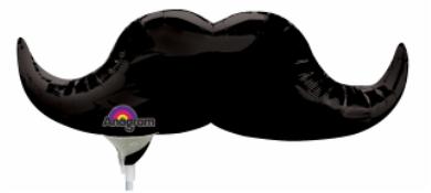 Black Moustache Mini Shape Foil Balloon