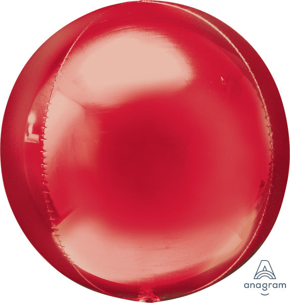 16-Inch Red Orbz Foil Balloon