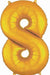 34-Inch Gold Number 8 Foil Balloon