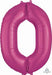 Pink Number 0 Foil Balloon, 34 Inch