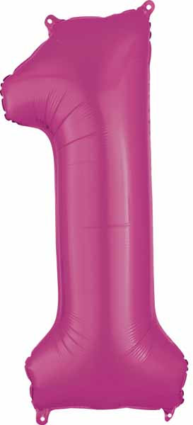 26 Inch Pink Number 1 Balloon